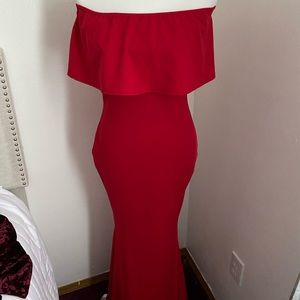 Off the shoulder Red dress